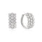 Ania Haie Wanderer Silver Triple Row Bezel Huggie Hoop Earrings E076-16H
