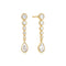 Ania Haie Wanderer Gold Graduated Bezel Round & Teardrop Dangle Stud Earrings E076-17G