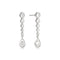 Ania Haie Wanderer Silver Graduated Bezel Round & Teardrop Dangle Stud Earrings E076-17H