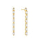 Ania Haie Wanderer Gold Half-Bezel Oval Linear Dangle Stud Earrings E076-18G