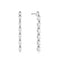 Ania Haie Wanderer Silver Half-Bezel Oval Linear Dangle Stud Earrings E076-18H