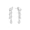 Ania Haie Wanderer Silver Half-Bezel Teardrop Dual Drop Stud Earrings E076-19H