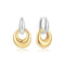 Ania Haie Wanderer Two-Tone Hollow Organic Pebble Drop Earrings E076-20T
