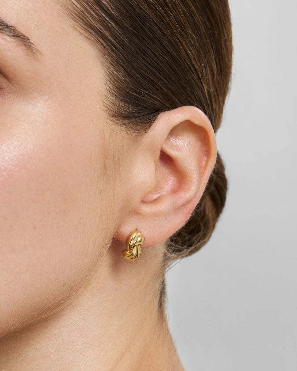 Ania Haie Swan Lake Gold Rope Twist Stud Earrings E077-01G
