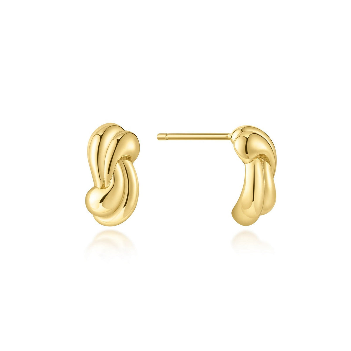 Ania Haie Swan Lake Gold Rope Twist Stud Earrings E077-01G