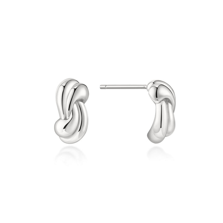 Ania Haie Swan Lake Silver Rope Twist Stud Earrings E077-01H