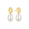 Ania Haie Swan Lake Gold Twist & Shell Pearl Drop Stud Earrings E077-02G