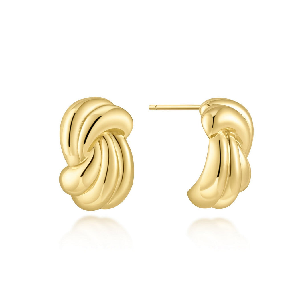 Ania Haie Swan Lake Gold Ripple Twist Stud Earrings E077-04G