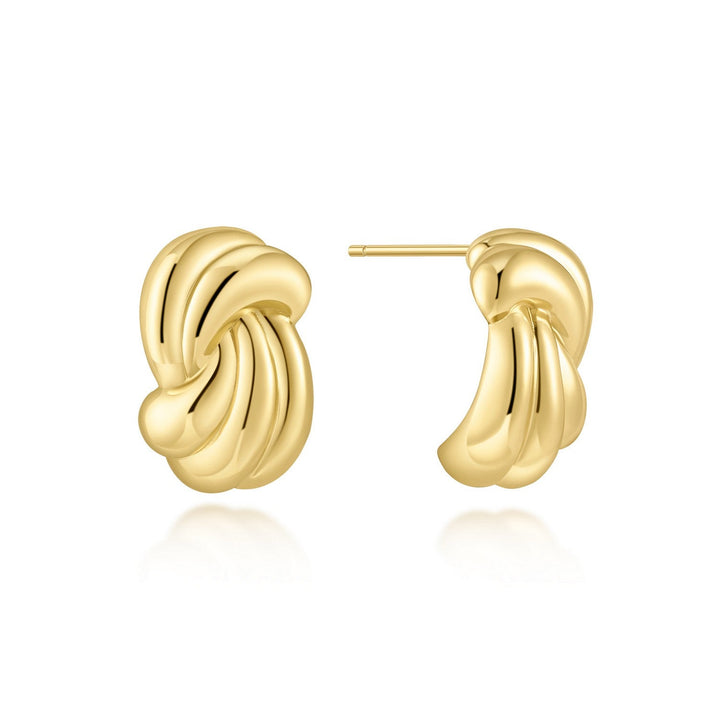 Ania Haie Swan Lake Gold Ripple Twist Stud Earrings E077-04G