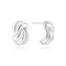 Ania Haie Swan Lake Silver Ripple Twist Stud Earrings E077-04H