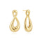 Ania Haie Swan Lake Gold Interlocked Wave Stud Hoop Earrings E077-06G