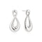 Ania Haie Swan Lake Silver Interlocked Wave Stud Hoop Earrings E077-06H