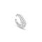 Ania Haie Fluid Light Silver Pave Curved Teardrop Ear Cuff E078-01H