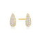 Ania Haie Fluid Light Gold Pave Dome Stud Earrings E078-02G