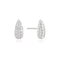 Ania Haie Fluid Light Silver Pave Dome Stud Earrings E078-02H