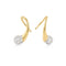 Ania Haie Fluid Light Gold Pave Sculptural Teardrop Hook Earrings E078-03G