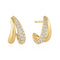 Ania Haie Fluid Light Gold Duet Stud Hoop Earrings E078-05G