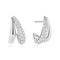Ania Haie Fluid Light Silver Duet Stud Hoop Earrings E078-05H