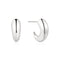 Ania Haie Fluid Light Silver Dome Stud Hoop Earrings E078-06H