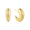 Ania Haie Fluid Light Gold Large Dome Stud Hoop Earrings E078-07G