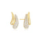 Ania Haie Fluid Light Gold Pave & Polished Teardrop Duet Stud Earrings E078-08G