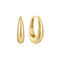 Ania Haie Fluid Light Gold Classic Dome Hoop Earrings E078-11G