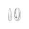 Ania Haie Fluid Light Silver Classic Dome Hoop Earrings E078-11H