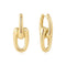 Ania Haie Fluid Light Gold Sculptural Interlocking Huggie Hoop Earrings E078-15G
