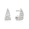 Ania Haie Fairy Dust Silver Pave Openwork Curved Stud Hoop Earrings E079-07H