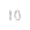 Ania Haie Fairy Dust Silver Slim Pave Wave Huggie Hoop Earrings E079-08H
