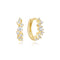 Ania Haie Fairy Dust Gold Zig-Zag Pave Huggie Hoop Earrings E079-09G