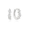 Ania Haie Fairy Dust Silver Zig-Zag Pave Huggie Hoop Earrings E079-09H