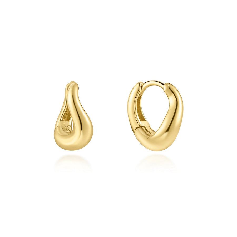 Ania Haie Fairy Dust Gold Wave Huggie Hoop Earrings E079-11G