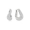Ania Haie Fairy Dust Silver Pave Wave Huggie Hoop Earrings E079-13H