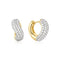 Ania Haie Fairy Dust Gold Chunky Pave Wave Huggie Hoop Earrings E079-14G