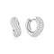 Ania Haie Fairy Dust Silver Chunky Pave Wave Huggie Hoop Earrings E079-14H