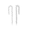 Ania Haie Fairy Dust Silver Sparkling Zig-Zag Drop Stud Earrings E079-16H