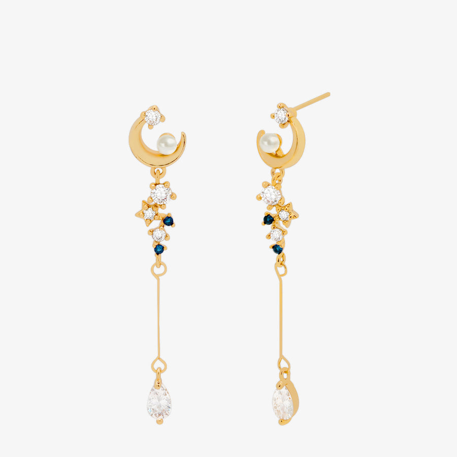 Blue milkyway dangle earrings
