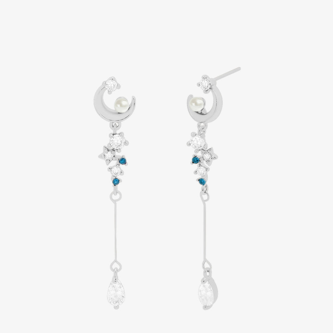 Blue milkyway dangle earrings-5