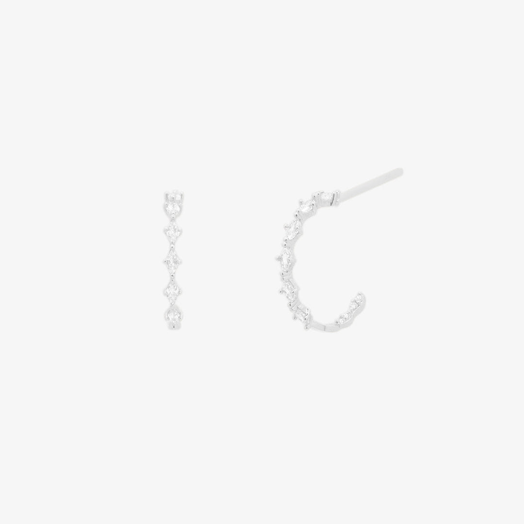 Relay cubic semi-hoop earrings-4