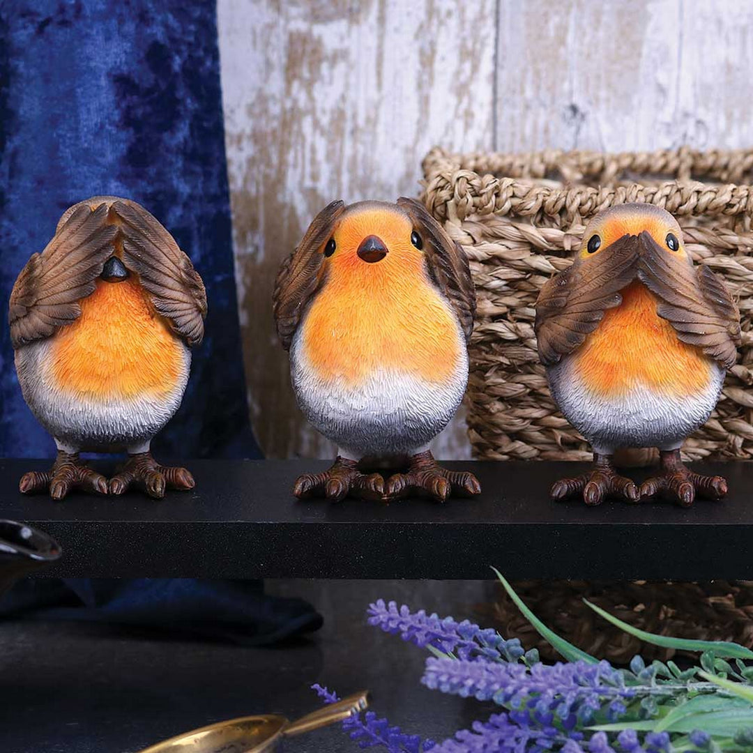 Three Wise Robin Figurines 8cm E4572N9