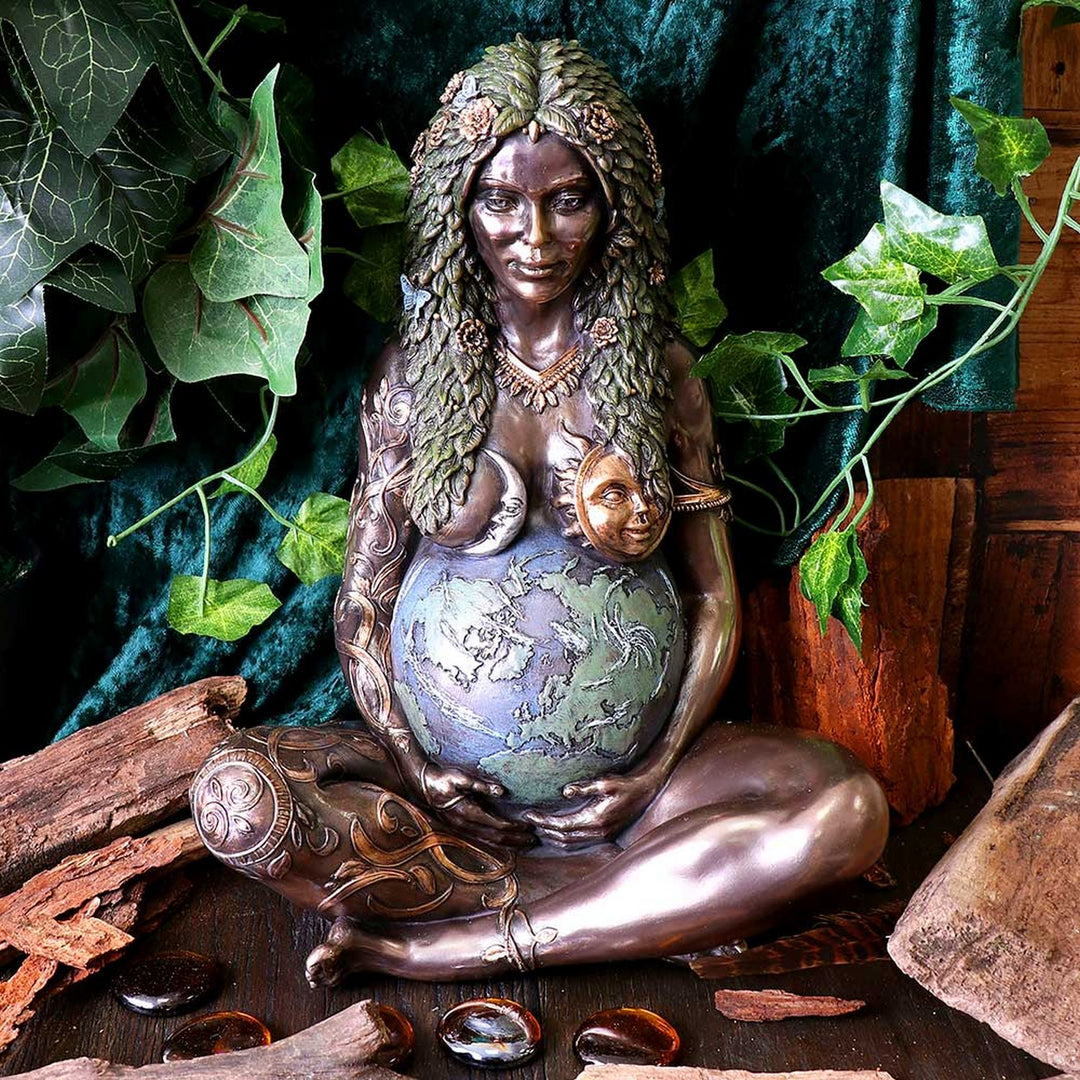 Ethereal Mother Earth Gaia Art Statue Bronze Figurine E4986R0