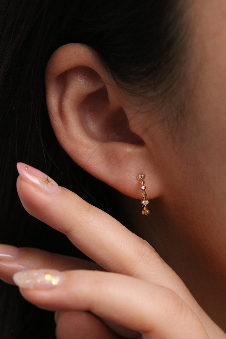 Cubic hoop earrings-4
