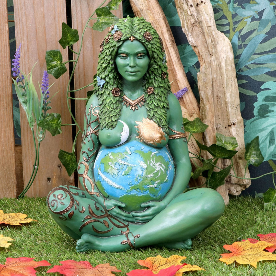 Large Ethereal Mother Earth Gaia Art Statue Painted Figurine E5243S0