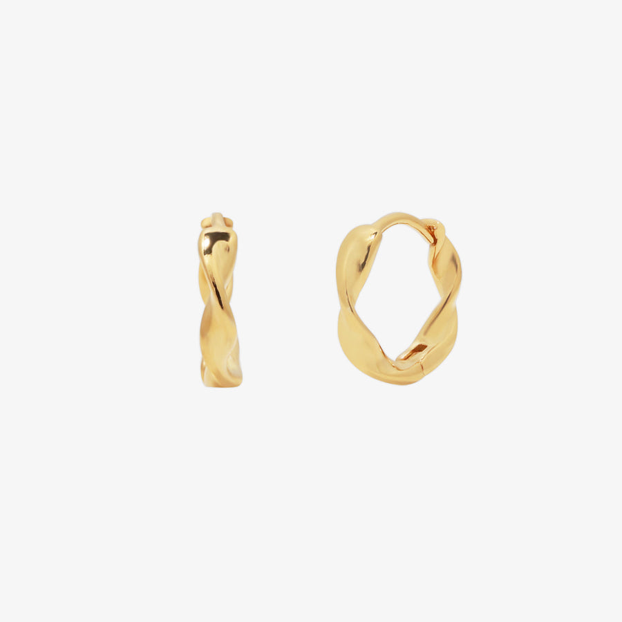Twisted huggie earrings