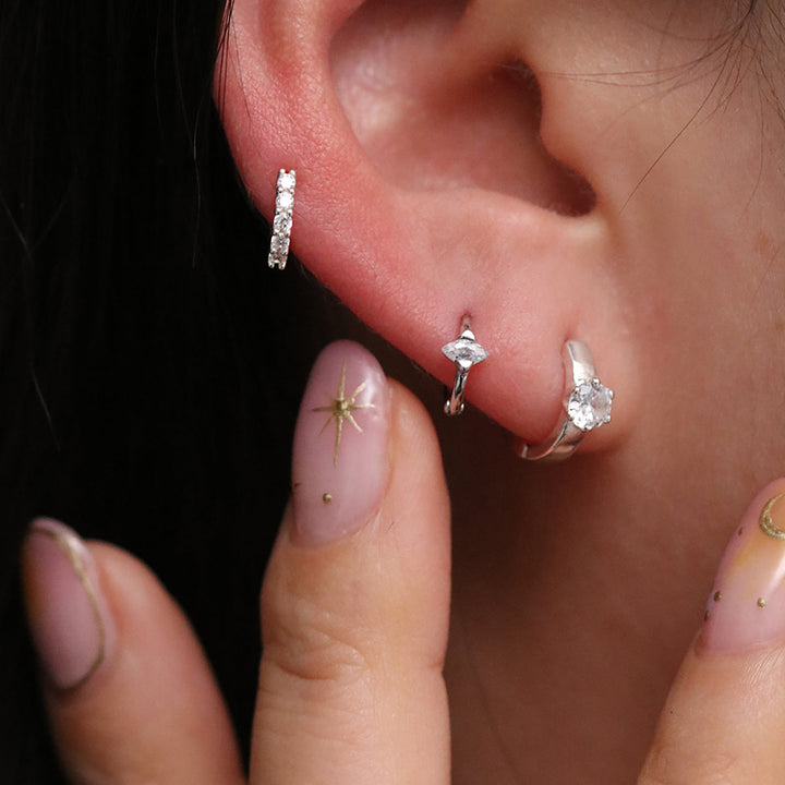 Crown huggie earring-2