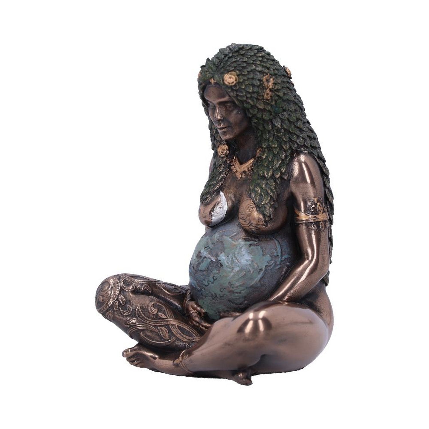 Mini Bronze Mother Earth Art Figurine 8.5cm E5777U1