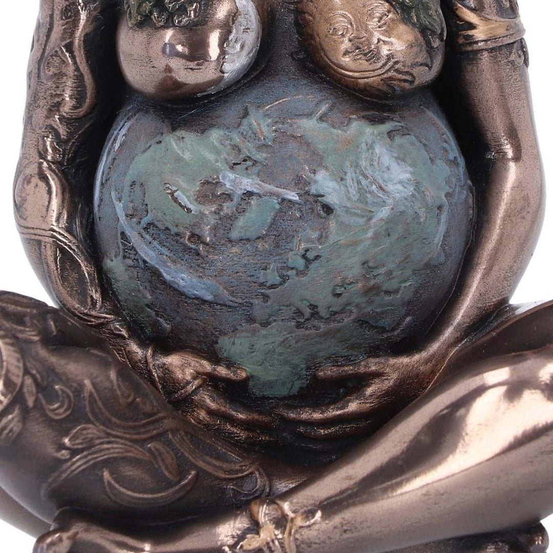 Mini Bronze Mother Earth Art Figurine 8.5cm E5777U1