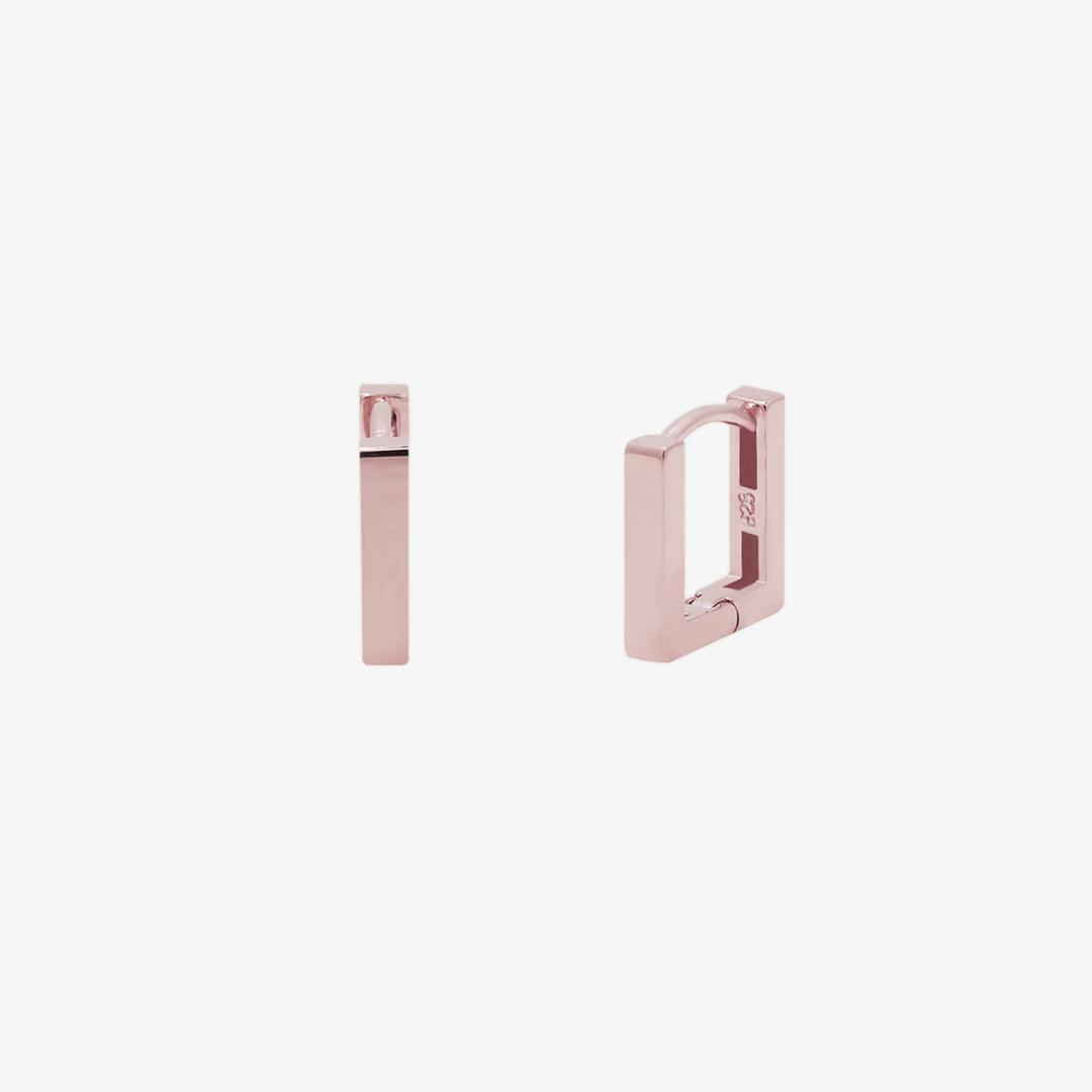 Block Square Huggie earrings-6