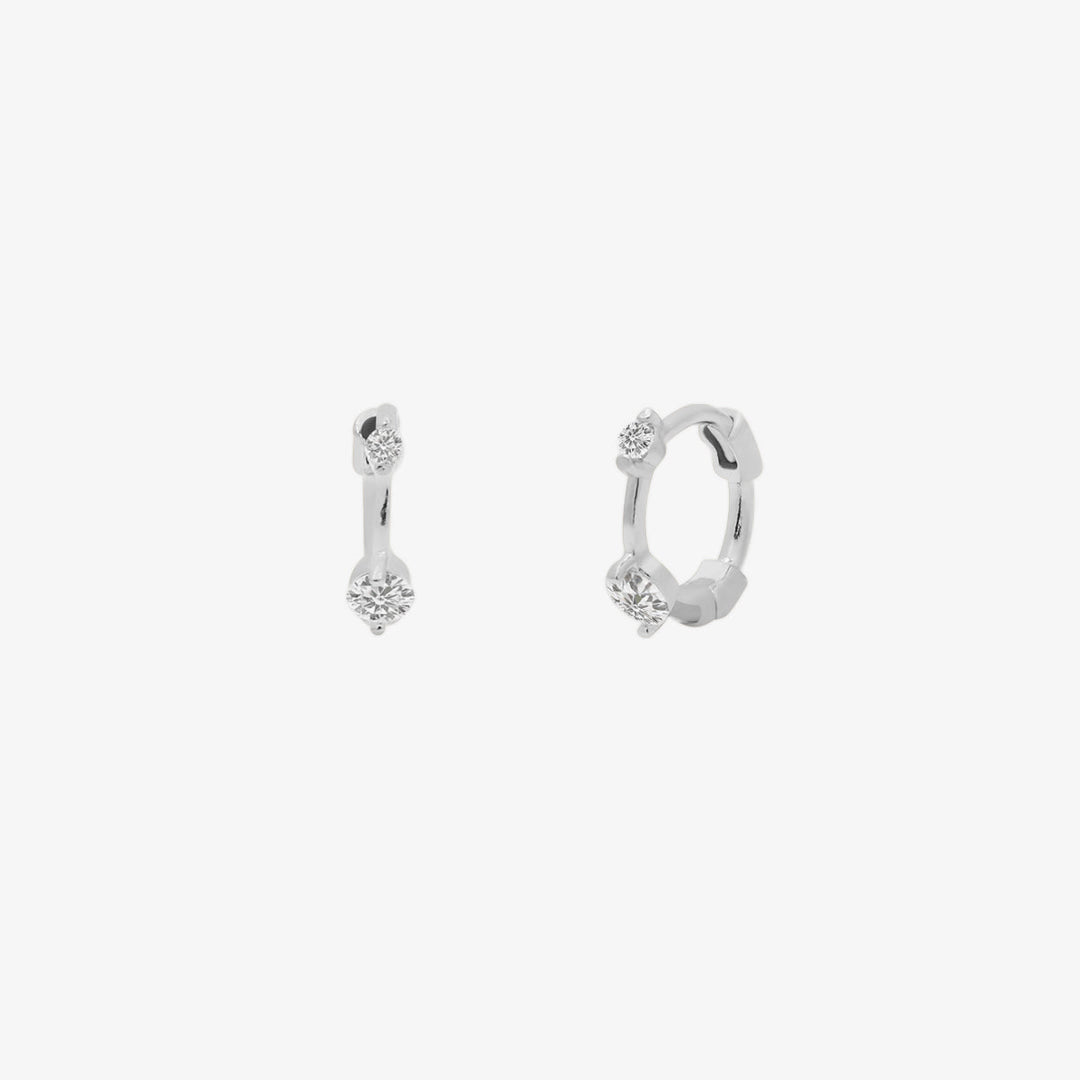 Double Topaz Huggie Earring-5